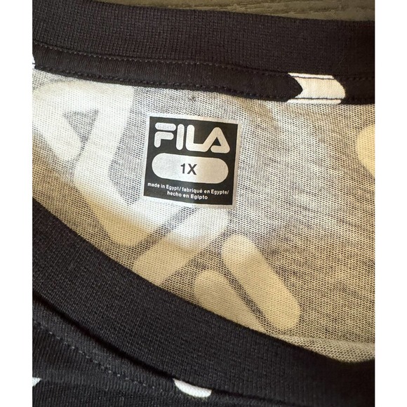 NWT FILA Men's T-Shirt Crewneck Tee Square, Straight, All Over Print 1X - Picture 3 of 5